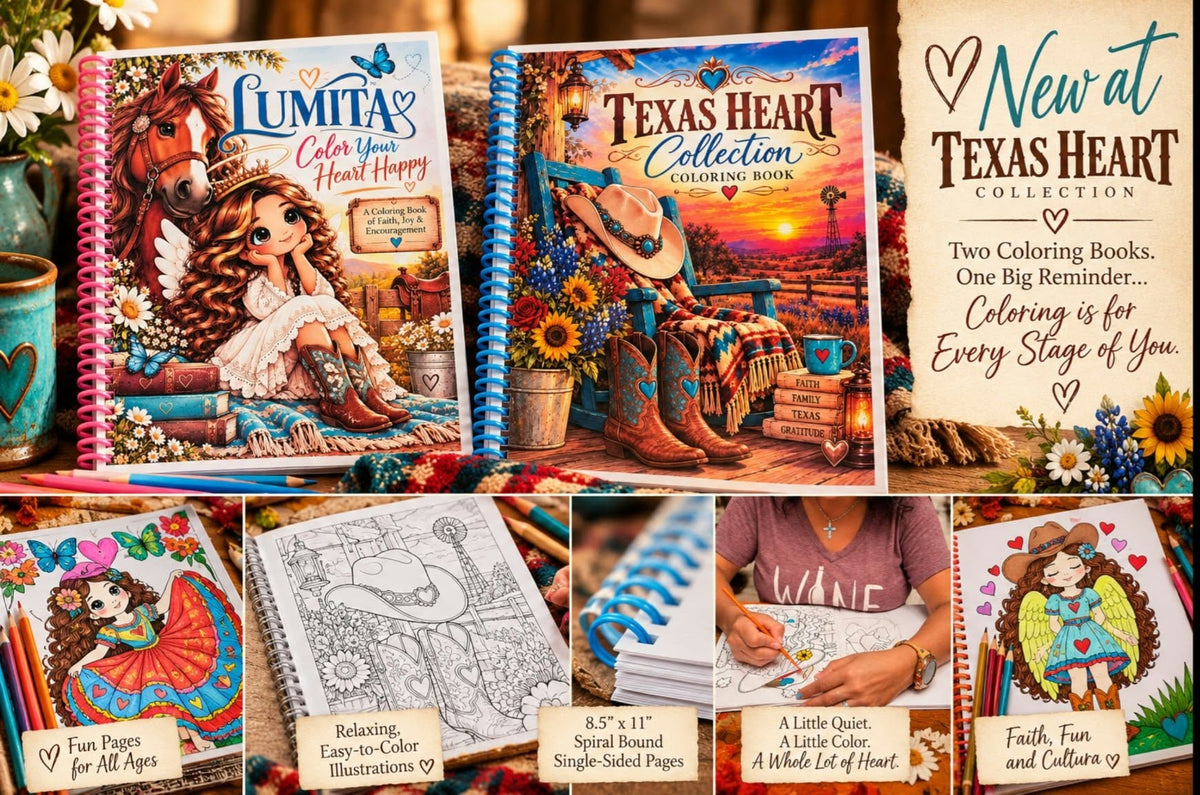 Texas Heart Coloring Book | A Coloring Escape for Grown Women