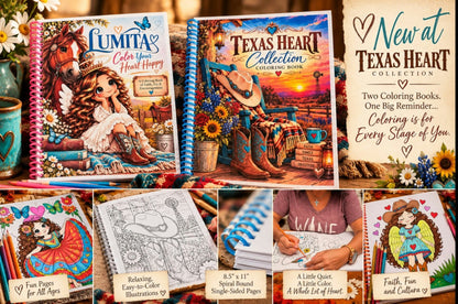 Texas Heart Coloring Book | A Coloring Escape for Grown Women