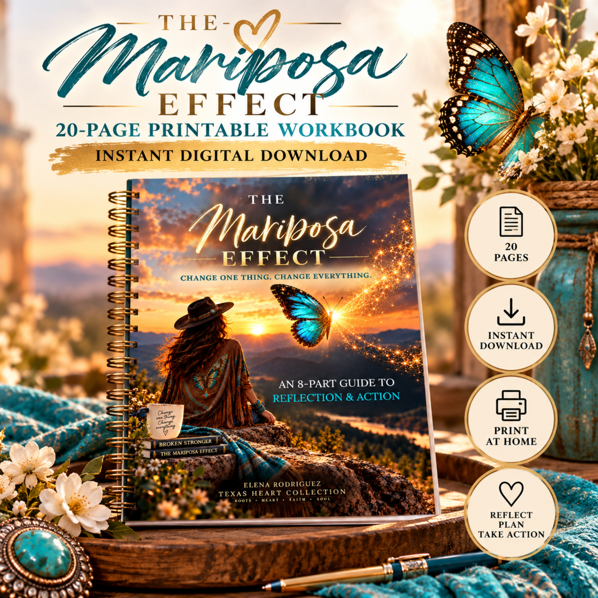 The Mariposa Effect | 20-Page Printable Reflection Workbook