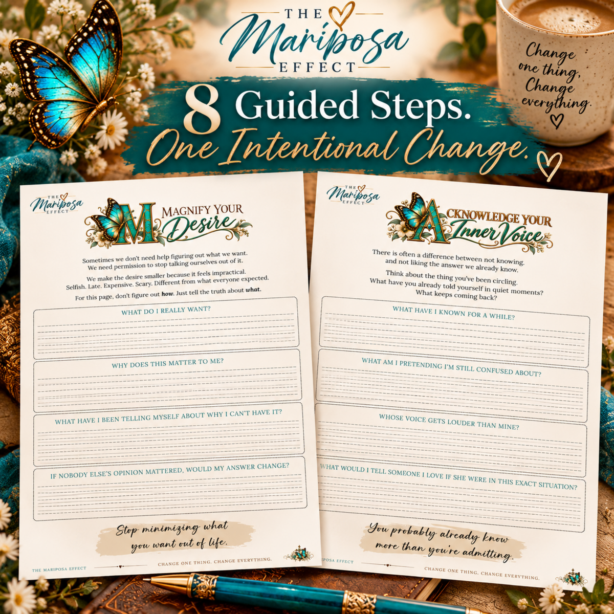 The Mariposa Effect | 20-Page Printable Reflection Workbook