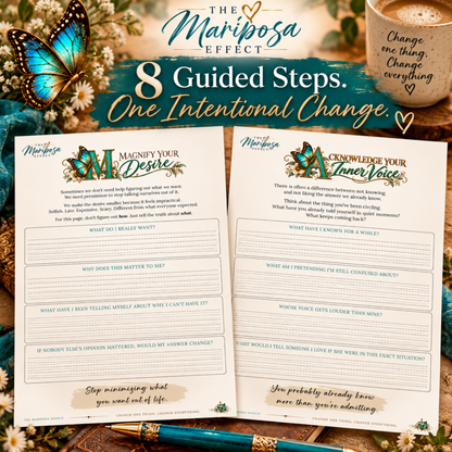 The Mariposa Effect | 20-Page Printable Reflection Workbook