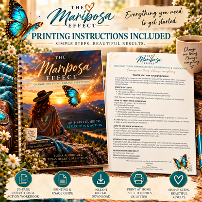 The Mariposa Effect | 20-Page Printable Reflection Workbook