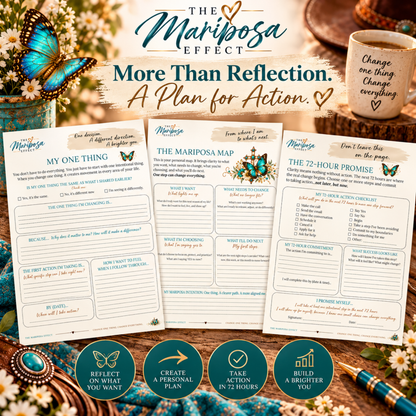 The Mariposa Effect | 20-Page Printable Reflection Workbook