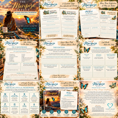 The Mariposa Effect | 20-Page Printable Reflection Workbook