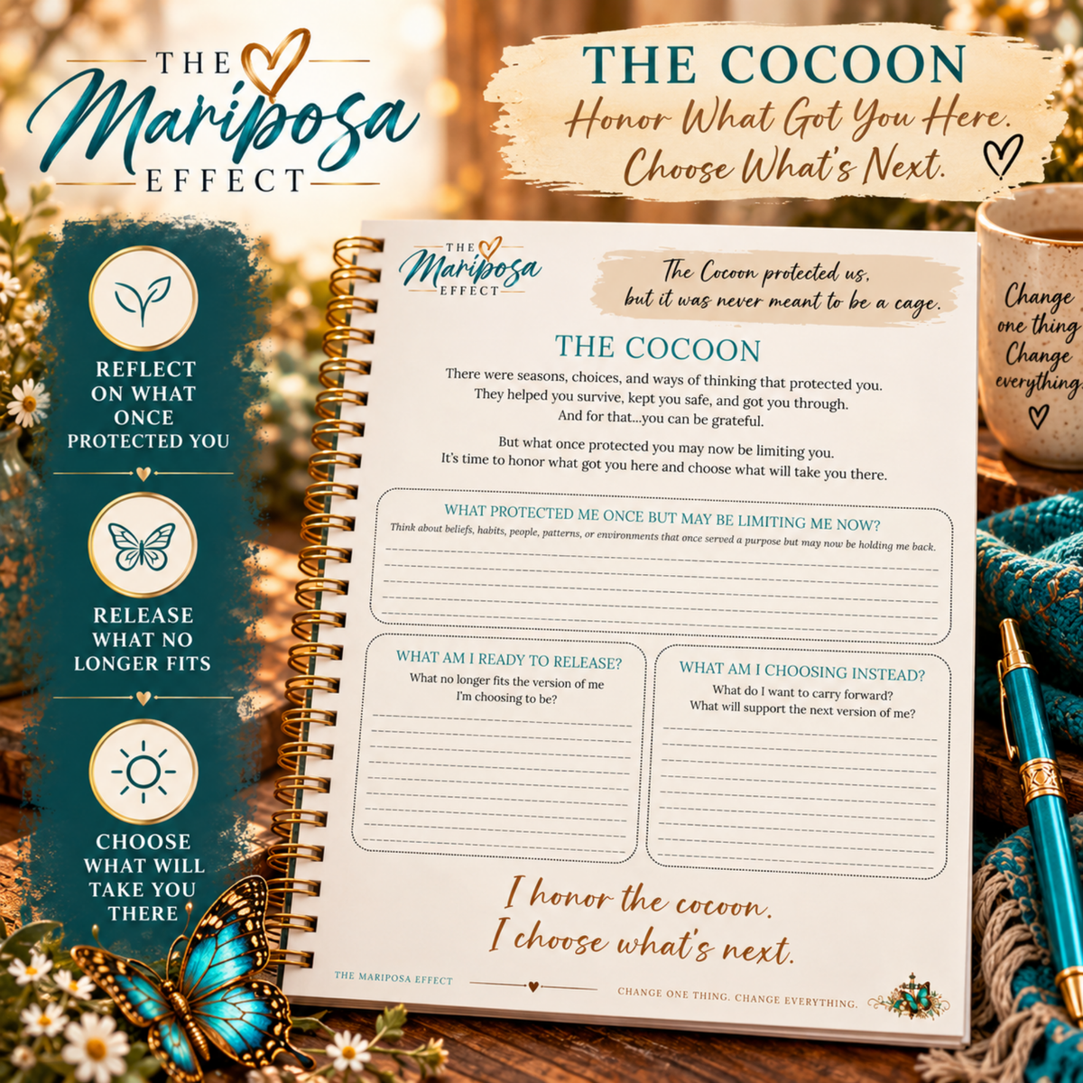 The Mariposa Effect | 20-Page Printable Reflection Workbook