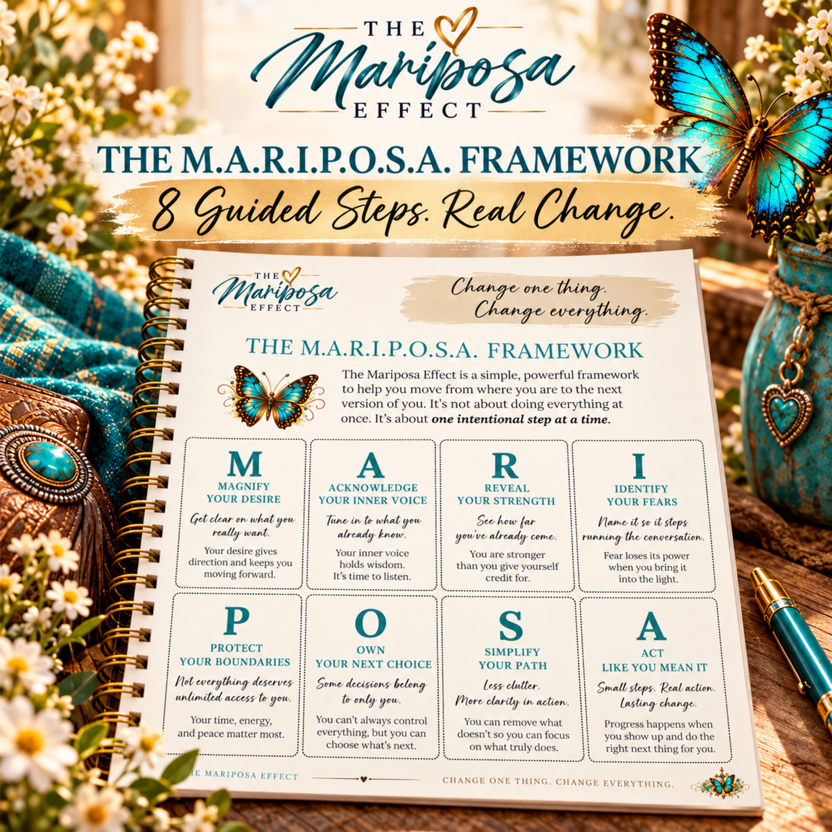 The Mariposa Effect | 20-Page Printable Reflection Workbook
