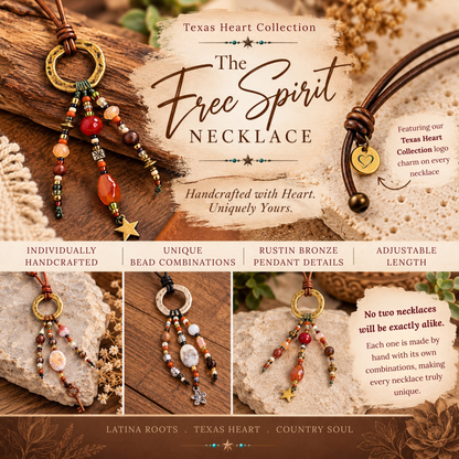 The Free Spirit Necklace | Handcrafted Texas Heart Collection