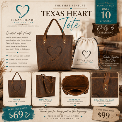 The Texas Heart Tote | Founder Edition