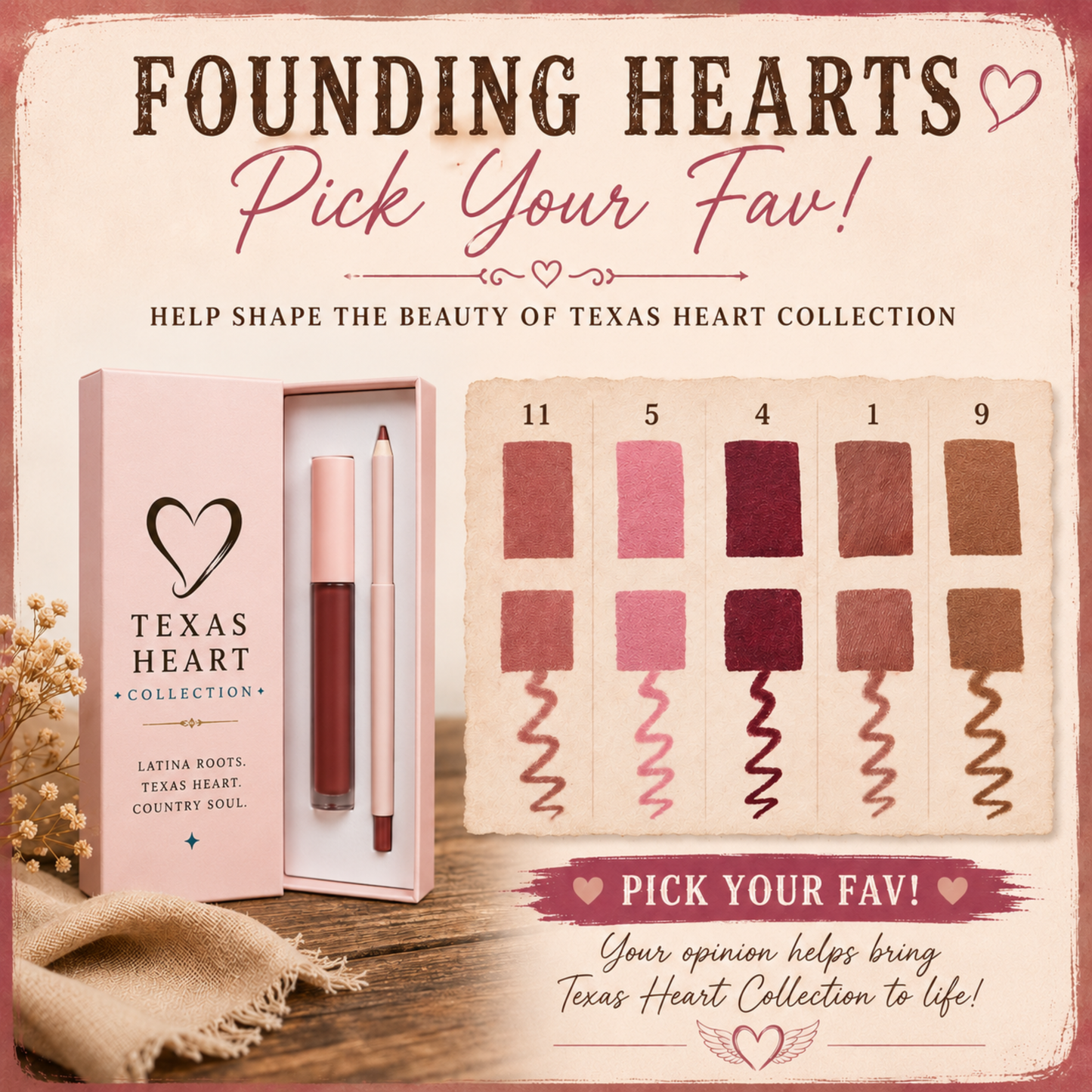Texas Heart Lip + Liner Duo | Founder Edition