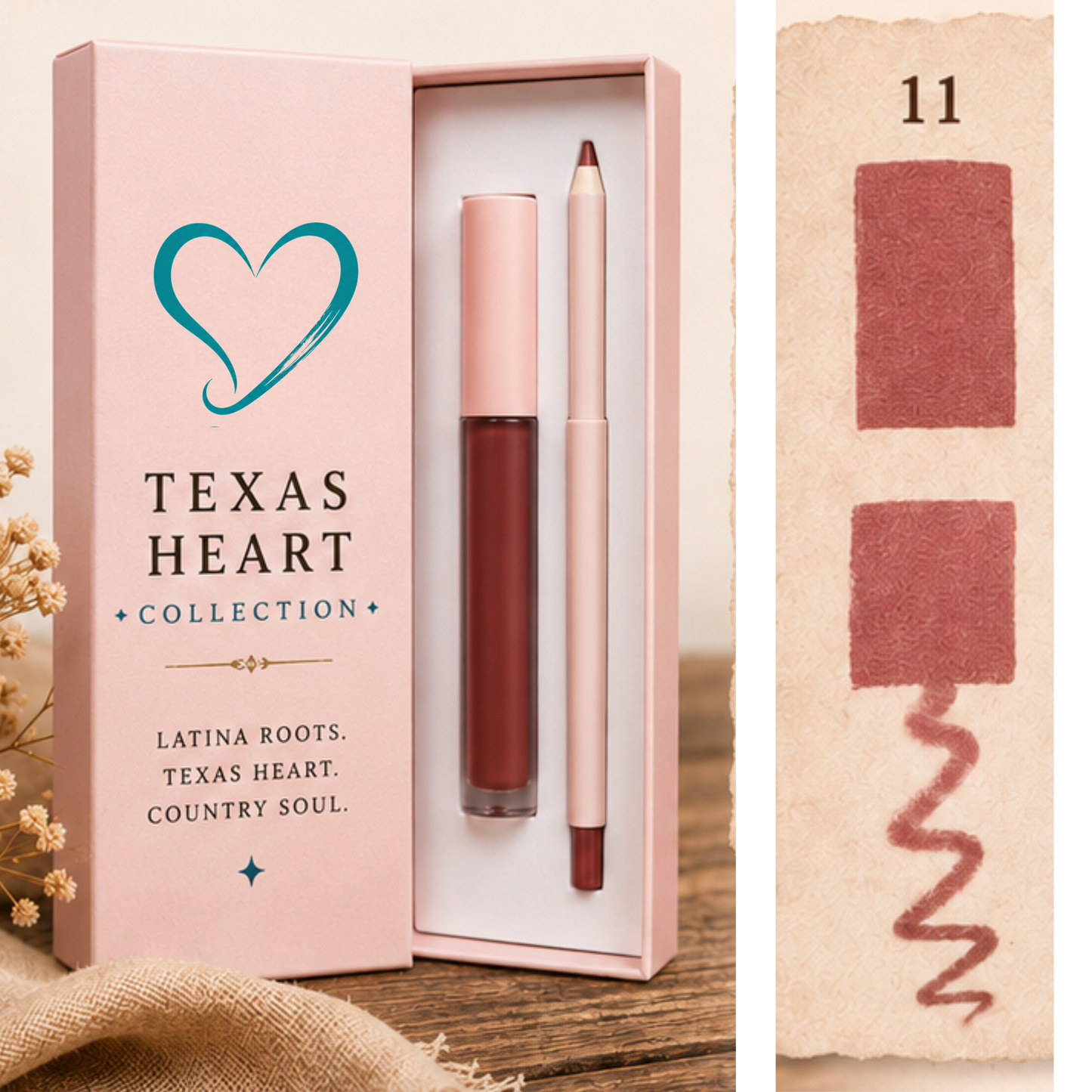 Texas Heart Lip + Liner Duo | Founder Edition