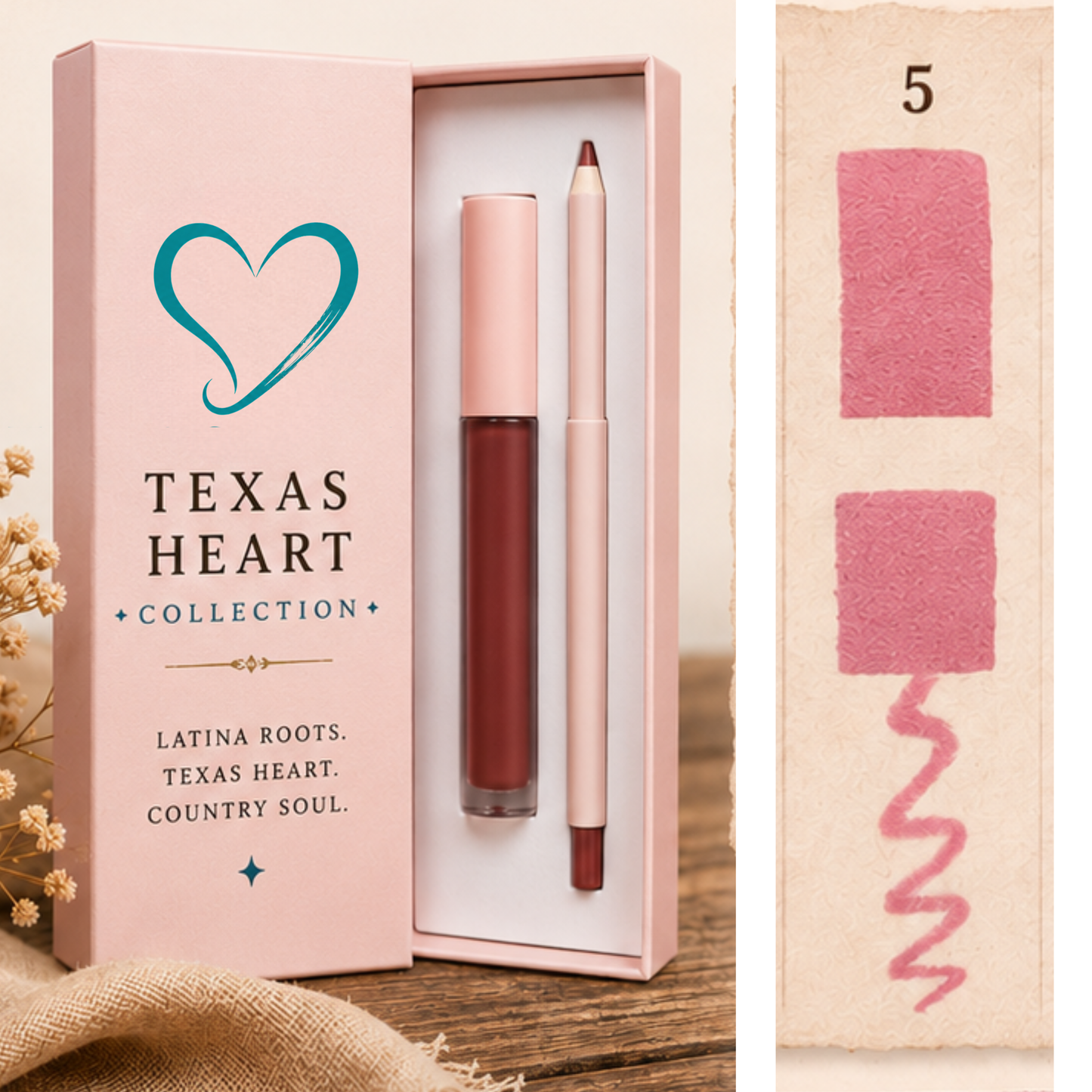 Texas Heart Lip + Liner Duo | Founder Edition