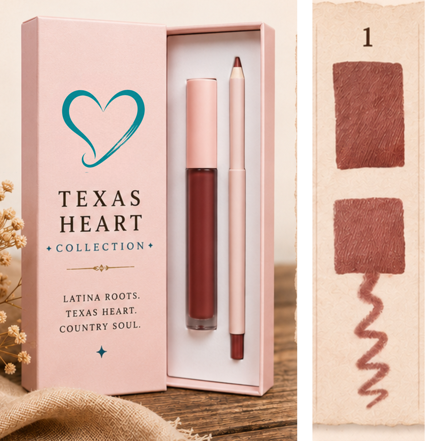 Texas Heart Lip + Liner Duo | Founder Edition