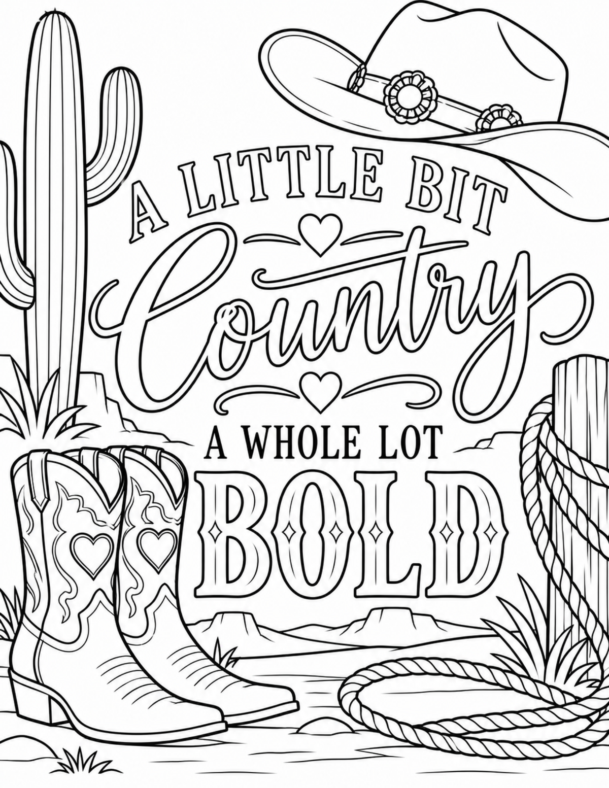 Texas Heart Coloring Book | A Coloring Escape for Grown Women