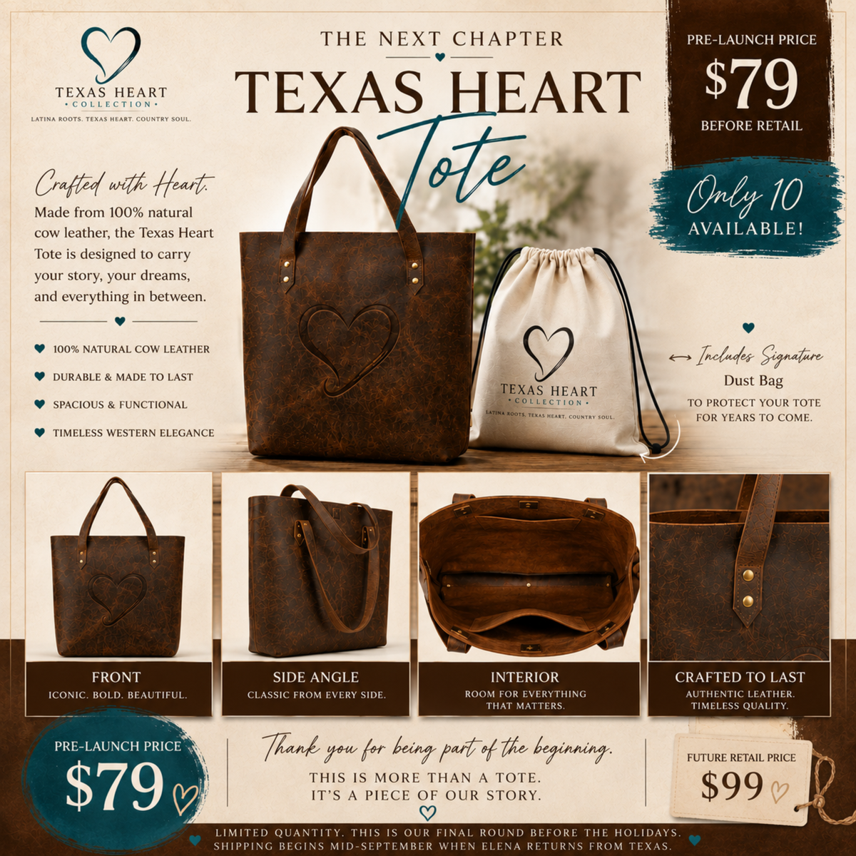 The Texas Heart Tote | Founder Edition